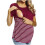 Maternity Top Solid Color Stripe Short Sleeve 2