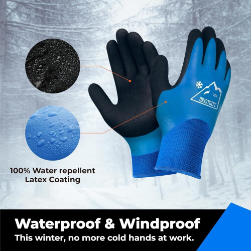 Winter Work Gloves Waterproof Insulated Touchscreen 2 Pair 2