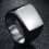 Wedding Ring Stainless Steel Square Band for Men Silver 4