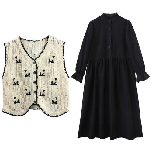 Boho crochet vest for women floral pattern sleeveless 1