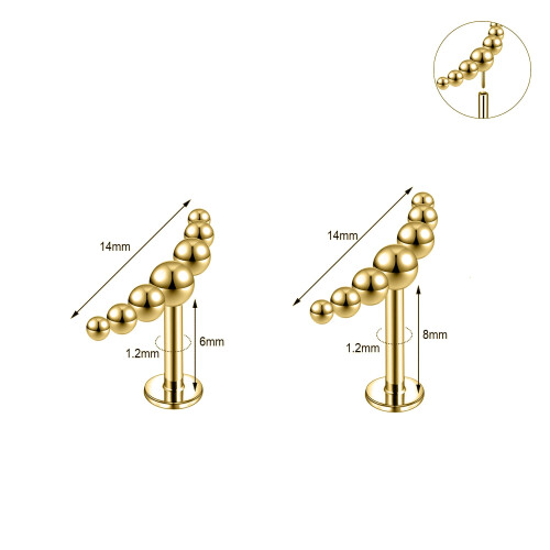 Σετ χειλιών Labret 16 τεμαχίων 2