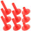 Red Drum Cymbal Sleeves Plastic 9 Pcs 6