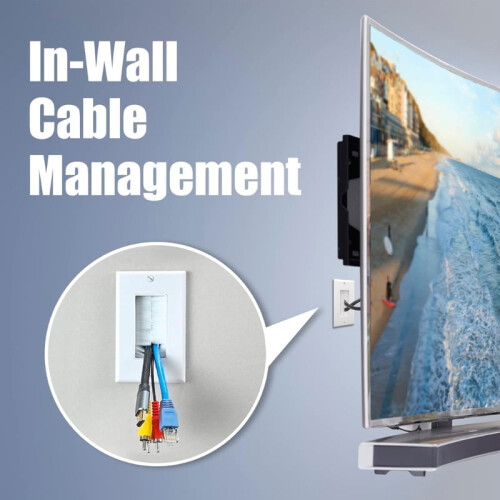 Wall Plate Bracket for Cable Pass-Through Single Gang 1