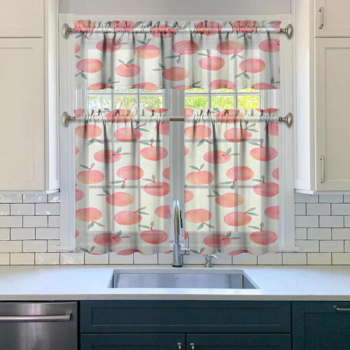 Fruit Kitchen Curtain Valance Set 36 Inch 2
