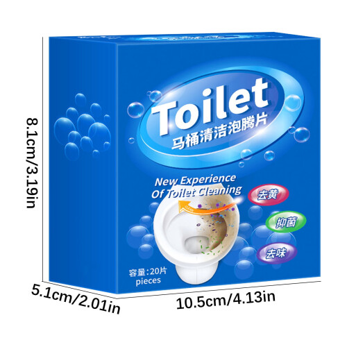 Effervescent Toilet Cleaning Tablets for Stain Removal Odor 2