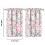 Vintage Pink Branches Kitchen Curtains 28x39 in 2 Panels 4