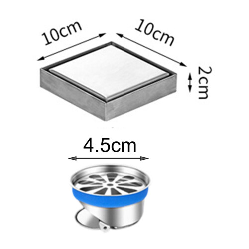 Stainless Steel Square Shower Drain Strainer 2