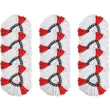 Microfiber Spin Mop Replacement Heads Red 12-Pack