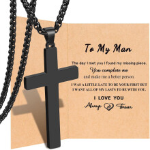Cross Necklace for Men, Gift for Son or Grandson
