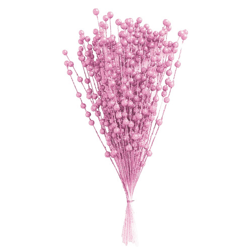 Christmas Glitter Berries Stems 50 pcs