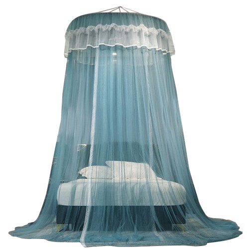 Kyursd King Bed Canopy Set Elegant Lace Dome 1pc