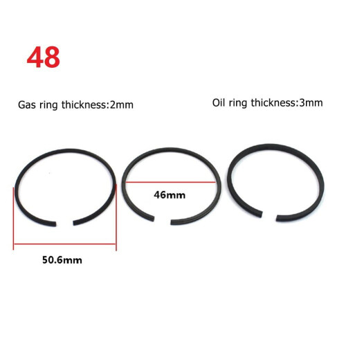 Air Compressor Piston Ring Kit for 42-65mm Cylinders 3 Pcs