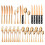 Black Flatware Set Stainless Steel 36-Piece for 4 1