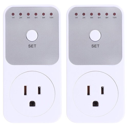Outdoor Timing Socket Dusk-to-Dawn Timer 2 pcs