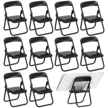 Folding Phone Stand Mini Holder Black 12 Pcs
