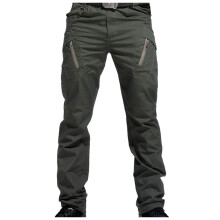 Men's Casual Cargo Pants Elastic Waist Tapered Joggers with