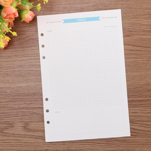Assorted Color Loose Leaf Paper A5 6-Ring Spiral Notebook