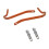Motorcycle High Part Replacement Pair Orange 1