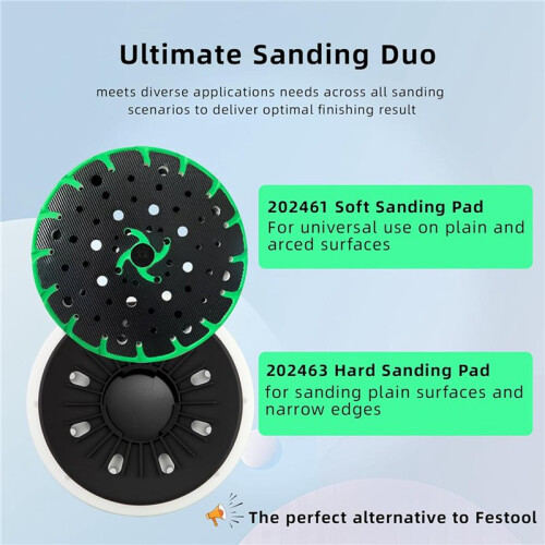 Soft Sanding Pad + Hard Sanding Pad for  RO 150 FEQ Sander, 6 Inch Back- Sanding Discs (12-Pack) 2