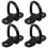 BESTONZON Iron Tie Down D-Rings Black 4pcs 1