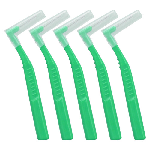 L-Shaped Interdental Brushes Flexible Flat-Wire 5-Pack