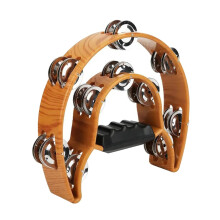 Double Row Tambourine Handheld Percussion Instrument