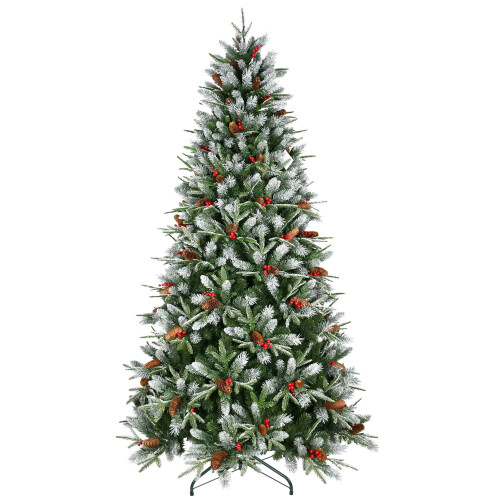 Artificial Christmas Tree PE/PVC 4ft 747 tips with red