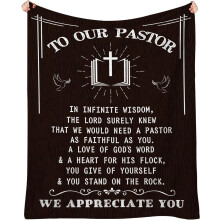 Christian Throw Blanket for Pastors – Soft Cotton, 50x60
