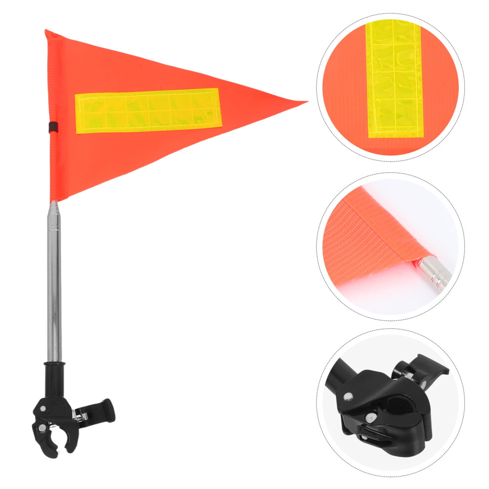 Golf Cart Flag Pole Reflective Pvc 1 Pack Orange 9399596434247