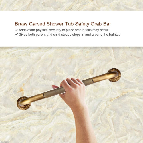 EBTOOLS Bathtub Handrail Brass Safety Grab Bar 2
