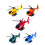 Mini Pullback Helicopter Toys Plastic Inertia Aircraft 6 Pcs 3
