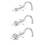 18K Plated Nose Studs Corkscrew Style 3 Pcs 5