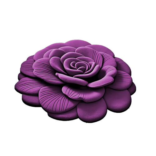 Florale Plüsch-Fußmatte mit Kieselgur – 3D 1
