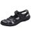 Women's Perforated Leather Slip-On Ballet Flats Black Size 2