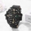 Men's Leather Quartz Watch with Compass and Multi-Time Zone 4