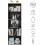 Narrow Tall Bookcase Black 5-Tier 52 Inch 5