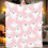 Pink Halloween fleece throw blanket with ghost design 5