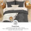 Dark Grey King Comforter Set Boho Tufted 3-Piece 5