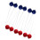 Ladder Ball Toss Game Set with Storage Bag Red and Blue 2