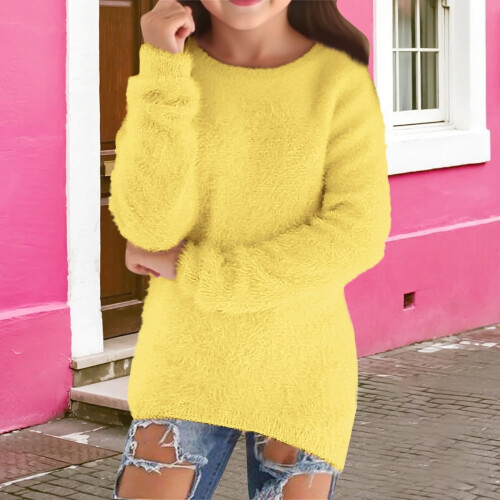 Girls' Sweaters Casual Lightweight Long Sleeve Pullover 1