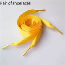 (Gold,27in/70cm)Double Polyester Ribbon Satin Wide Flat Shoelace Candy Color Various Fashion