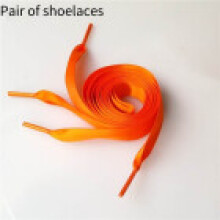 (Orange,43in/110cm)Double Polyester Ribbon Satin Wide Flat Shoelace Candy Color Various Fashion