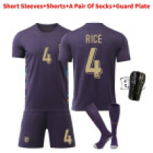 (Number 4,Adult XL)Set Maglia Con Tessuto Poliestere Manica Corta Abbigliamento Calcio Uomo E Donna