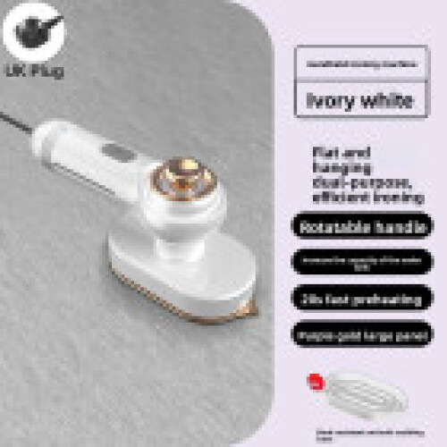 (White UK)Foldable Handheld Steamer With Quick Heating For Travel And Home Garment Use