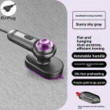 (Gray EU)Foldable Handheld Steamer With Quick Heating For Travel And Home Garment Use