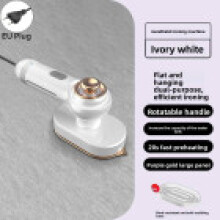 (White EU)Foldable Handheld Steamer With Quick Heating For Travel And Home Garment Use