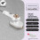 (White EU)Foldable Handheld Steamer With Quick Heating For Travel And Home Garment Use 1