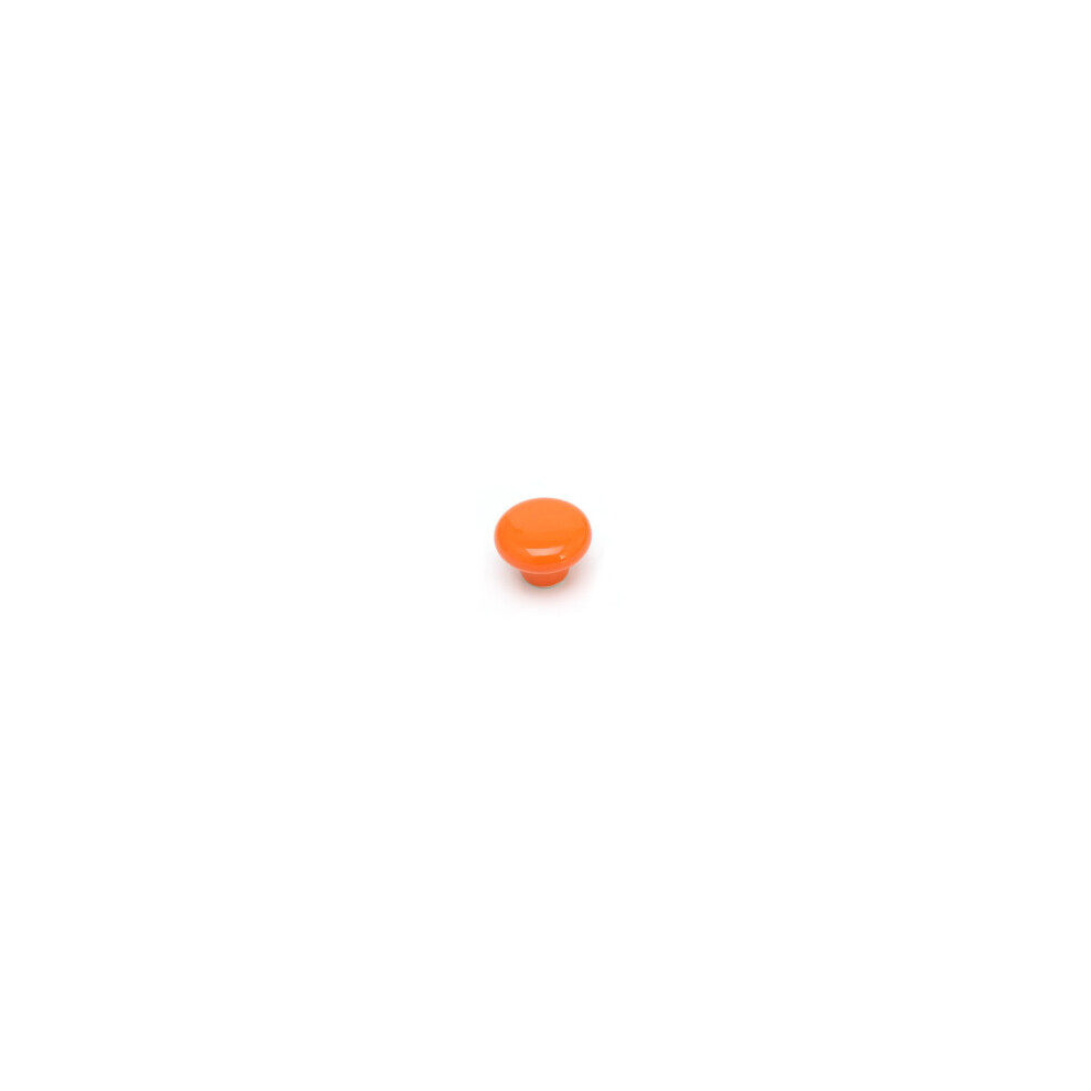 (Orange, S) Color Candy Round Furniture Knobs Ceramic Drawer Knob Cabinet Pulls Cabinet Pull Closet Cupboard 691655043711