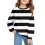 Girls Striped Sweatshirt Long Sleeve Crewneck Pullover 4