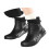 Rain Shoes Short Ankle Slip-On Rubber Boots Black Size 39 3